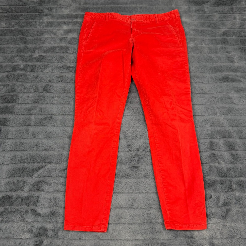 Khakis by Gap Women Red Skinny Mini Chino Pants Size 8 Stretch Cotton RN 54023